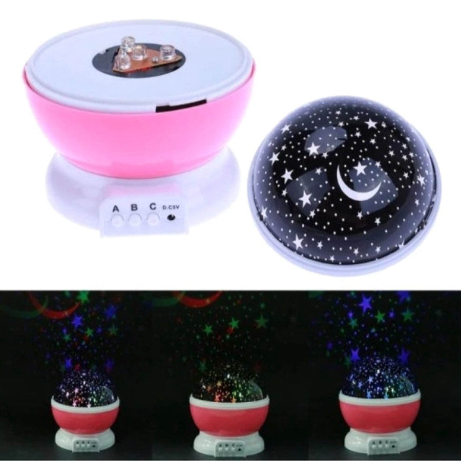 Ariko Roterende Sterrenprojector Sterrenhemel - Nachtlampje baby/kind - Projectie Lamp - Kinderkamer - Nachtlampje - Roze