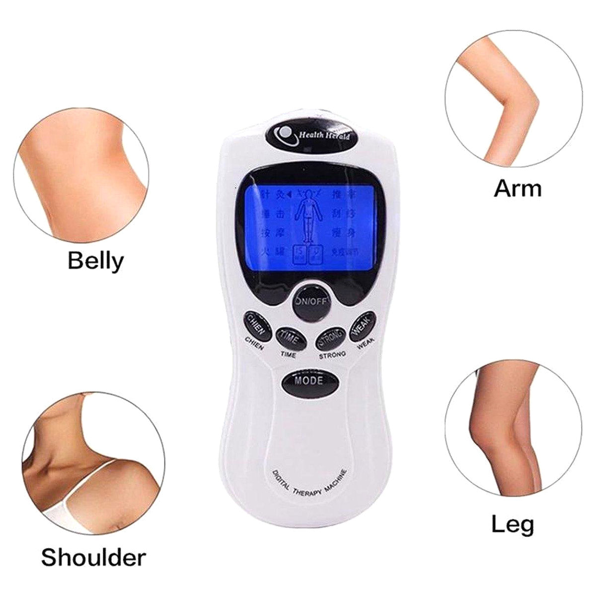 Elektrodentherapie Massage – 4 Elektroden Pads – Electro Stimulator voor Hele Lichaam – Ontspannen Spieren en Stimulatie Bloedcirculatie - Ariko
