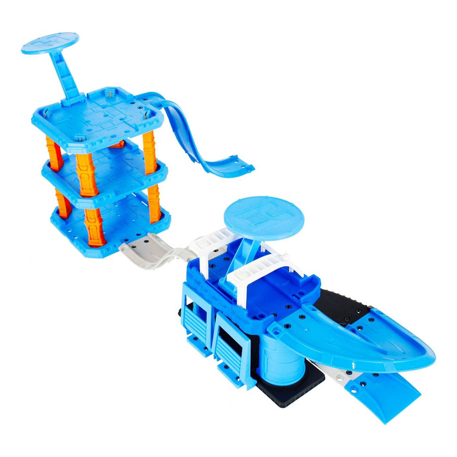 Ariko Parkeergarage Politie - Met Helikopter, Waterspuitauto en andere diverse stoere auto's - 1:64