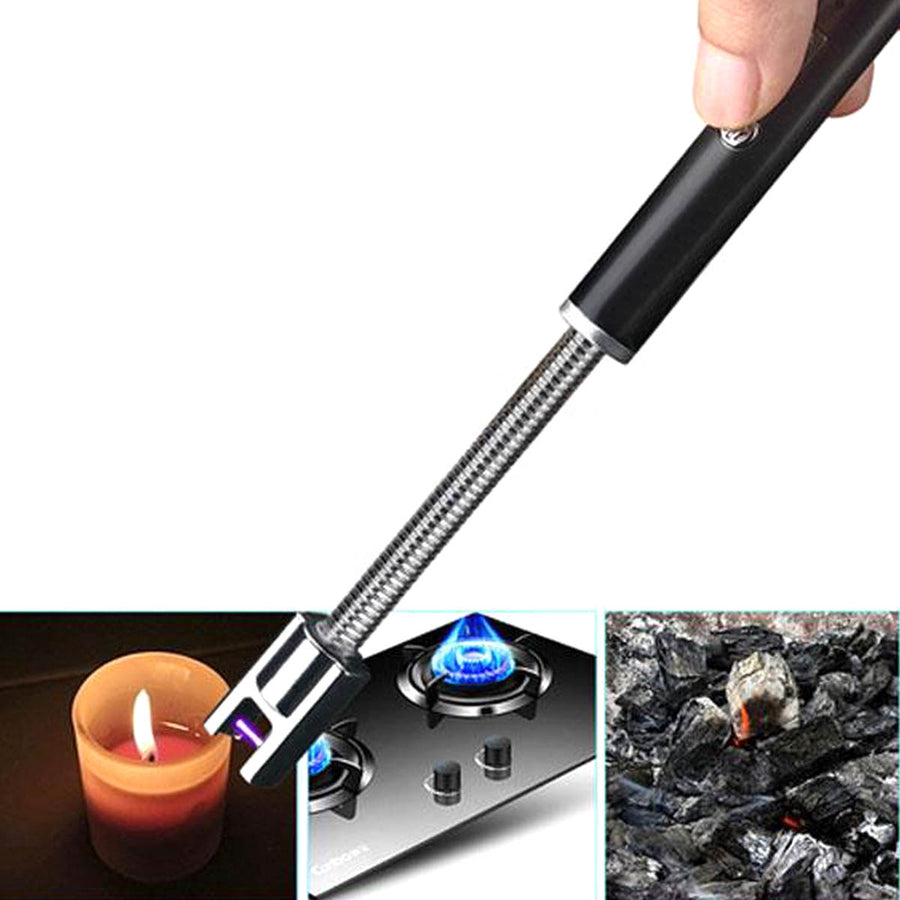 FLEXIBELE electrische keuken bbq aansteker oplaadbaar met usb kabel windproof - Rood - Ariko