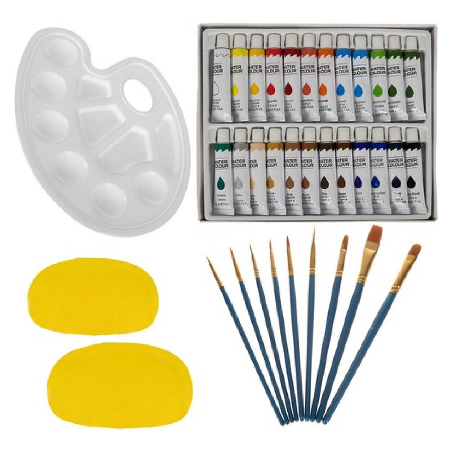 Ariko Portable Houten Schildersezel - Tekenkoffer - Tafelezel - Tekenset - Draagbare Ezel - 46 Delig