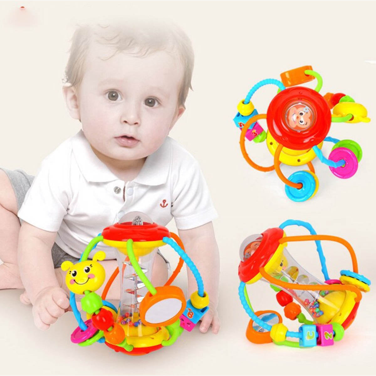 Ariko XL Baby Rammelaar - Ontwikkelingsspeelgoed - Multifunctioneel - Kleurrijk - Educatief