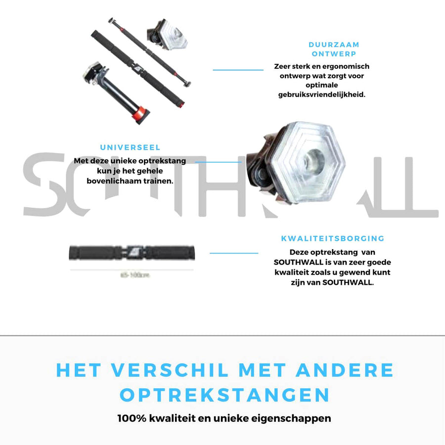 Pull up bar - Verstelbare optrekstang deurpost - 60 tot 100 cm - MT edition - Ariko