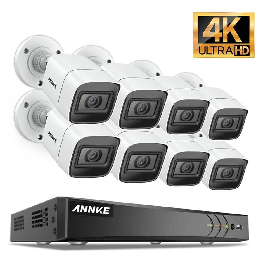 Annke Beveiliging camera set met 8 camera’s ( 4K - 8MP ) en 1tb Harde schijf – plug and play – Nederlandse helpdesk