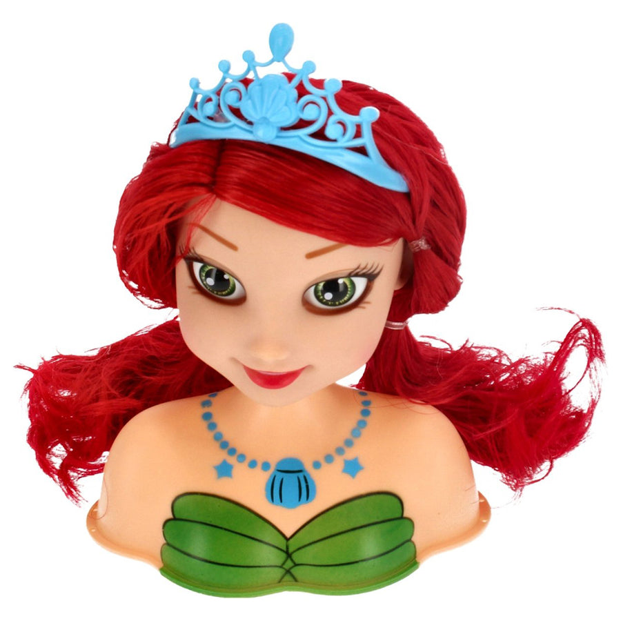 <tc>Ariko</tc> Frisierkopf - Frisierkopf - Rotes Haar - 11 Teile - mit Krone und Spiegel