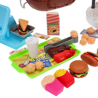 Thumbnail for <tc>Ariko</tc>  Toy Suitcase Fast-food shop 58 pieces - hamburgers, popcorn, sauces, tongs and much more - handy take-along suitcase