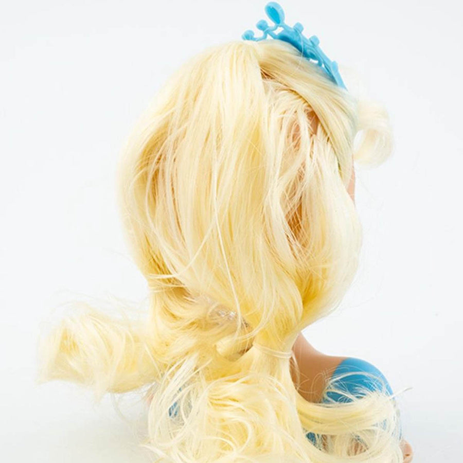 <tc>Ariko</tc> Tête à coiffer - Cheveux blonds - 11 parties - avec couronne et miroir