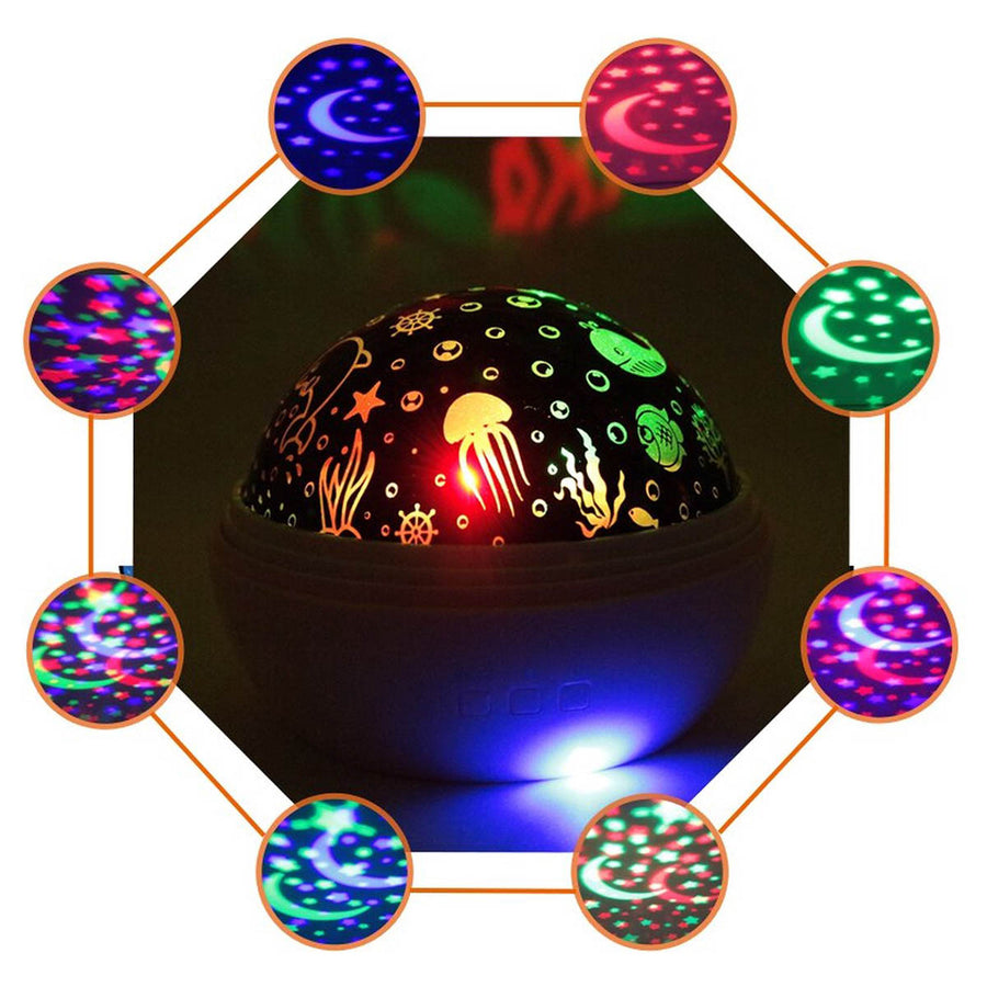 Ariko Nachtlampje Sterren Galaxy Projector Sterrenhemel Star Projector - Sterren of zeedieren Projector - 6 Lichtkleuren - Nachtlampje Kinderen - Roze