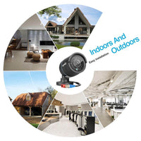 Thumbnail for <tc>Ariko</tc> Sannce Camera CCTV system, 8 x Black high quality 3MP security cameras, Night vision 25 mtr, View recorded and live images online, including 1TB hard drive - Dutch helpdesk