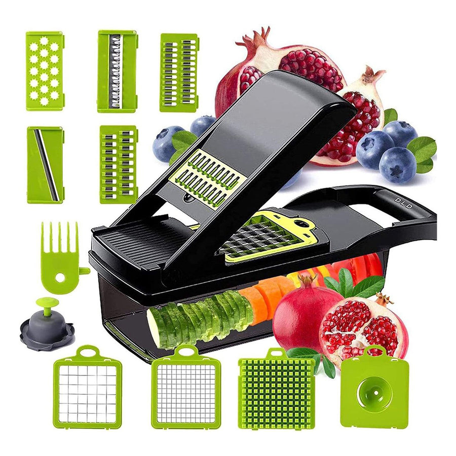 Luxury Vegetable cutter Multifunctional - Onion cutter - Kitchen convenience - 15-piece set