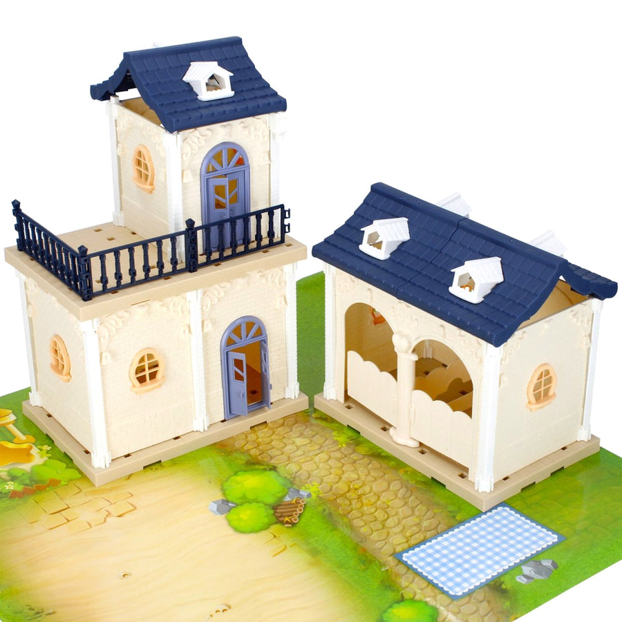 Ariko Luxe Villa Poppenhuis met paardenstal - 180 delig - zeer uitgebreid