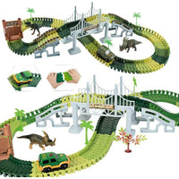 Thumbnail for <tc>Ariko</tc> Autobahn with dinosaurs | race track jungle | with dinosaurs | dinosaur job | flexible race track | 6 different race tracks | with military vehicle | including batteries