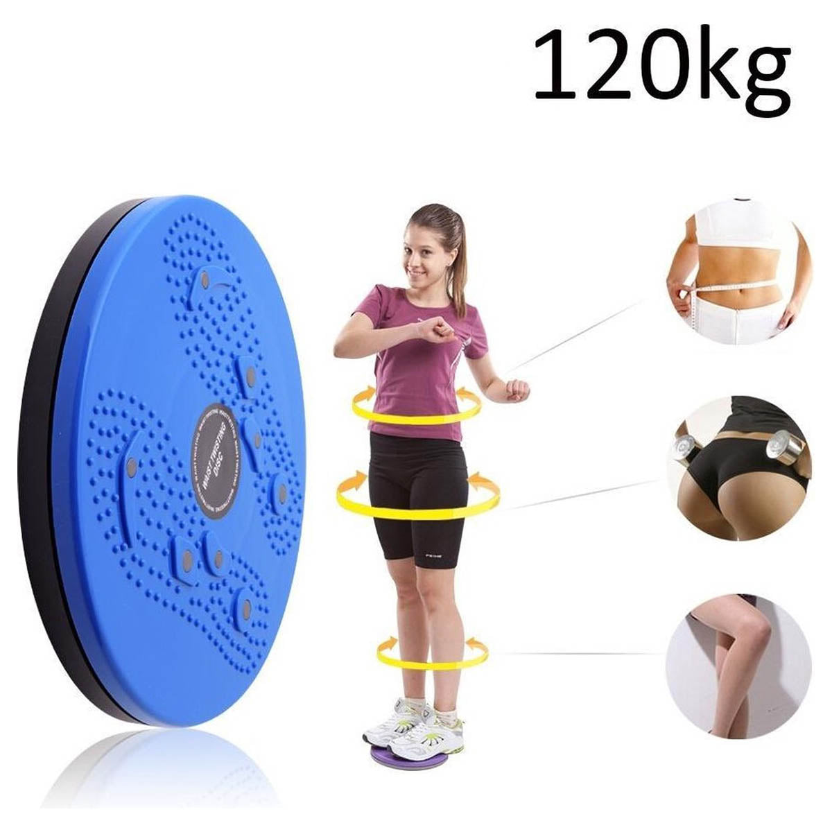 Ariko Waist Twisting Plate | Twist plaat | Twist trainer | Aerobic Exercise Fitness magneet | Afvallen | Voetmassage | Magneten | Fitness | Blauw