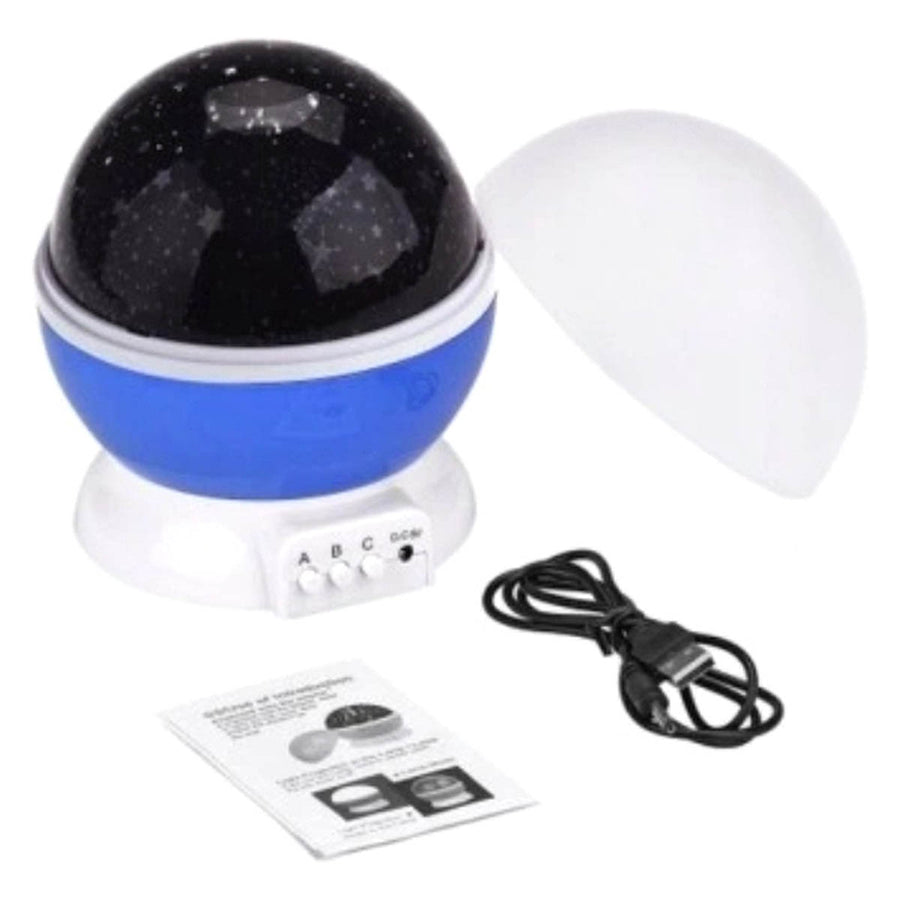 Ariko Roterende Sterrenprojector Sterrenhemel - Nachtlampje baby/kind - Projectie Lamp - Kinderkamer - Nachtlampje - Blauw