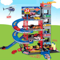 Thumbnail for <tc>Ariko</tc> XXL parking garage - garage play set - 4 cars - helicopter - lift - car wash - helicopter platform - accessories