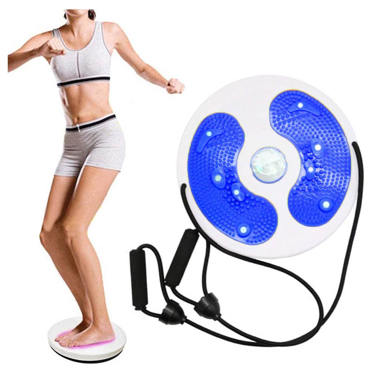 Ariko Cardio Twister – Taillen-Bauchtrainer – Bauchmuskeltrainer – Gleichgewichtstrainer – Workout – Balance Board – Heimtrainer – Blau
