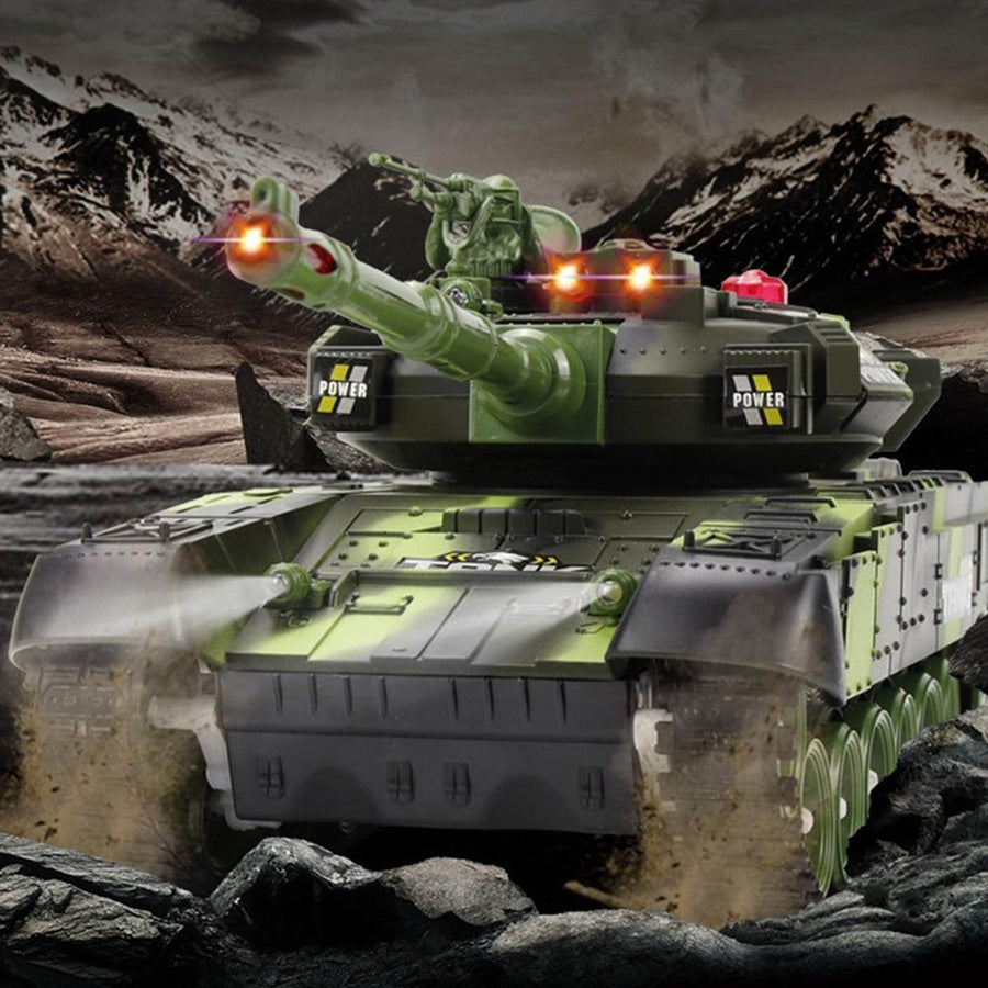 Ariko XXL RC Speelgoed Tank - Groen - Op Afstand bestuurbare Radiografische Tank Met Afstandsbediening - Met Geluid & Licht Effecten - Met Interne Accu - 2.4Gz - Schaal 1:14