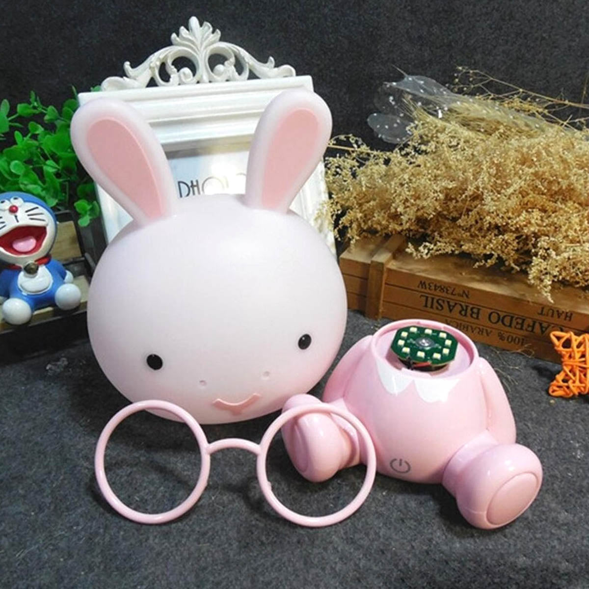 Ariko XL Beer Tafellamp Kinderkamer Babykamer - Nachtlampje - LED Dimbaar - 3 Step Dim - Roze - Teddybeer