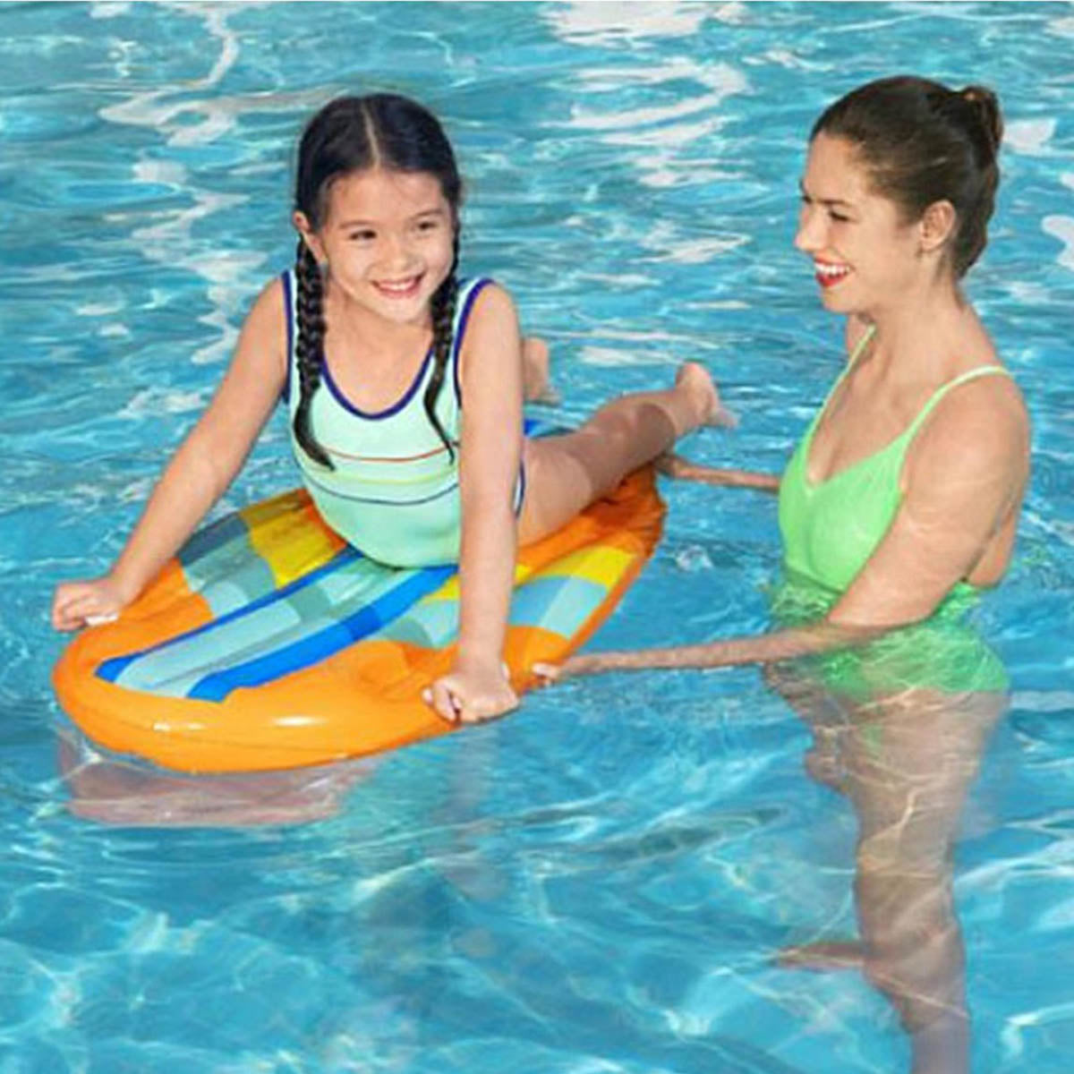 <tc>Ariko</tc> Tapis Surf Boy & Girl -114X46 Cm - Planche de surf gonflable - Planche de surf - Planche de surf - Jouets de natation