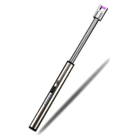 Thumbnail for Lange elektrische aansteker met usb kabel | USB-oplaadbaar | plasma-aansteker | winddicht | vlamloze elektrische aansteker voor keuken, kaars, bbq of openhaard - silver - Ariko