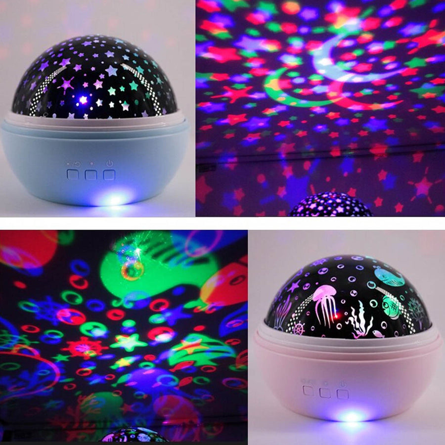 Ariko Nachtlampje Sterren Galaxy Projector Sterrenhemel Star Projector - Sterren of zeedieren Projector - 6 Lichtkleuren - Nachtlampje Kinderen - Roze