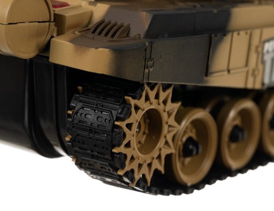 Ariko XXL RC Speelgoed Tank - Beige - Op Afstand bestuurbare Radiografische Tank Met Afstandsbediening - Met Geluid & Licht Effecten - Met Interne Accu - 2.4Gz - Schaal 1:14