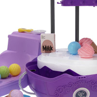 Thumbnail for Ariko Spielzeugwagen Eisdielenwagen Shop 69 Teile - Softeis, italienisches Eis, Geschirr, Waffeln und vieles mehr - praktischer Koffer zum Mitnehmen mit Rollen