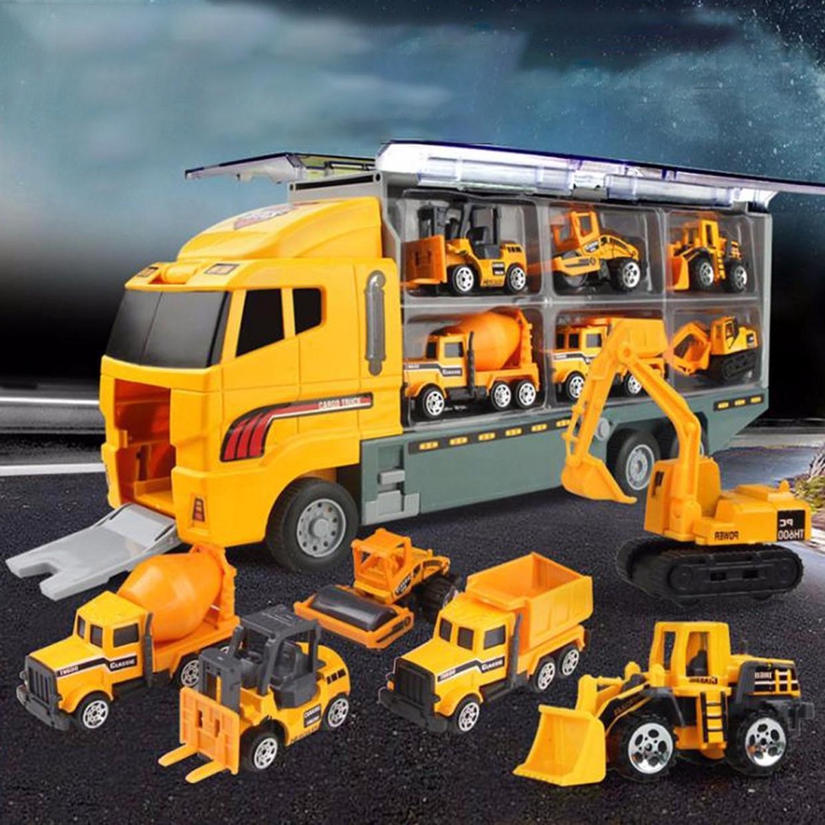 <tc>Ariko</tc> Truck - Truck - Construction truck - with forklift - Roller - Bulldozer - Cement truck - Truck