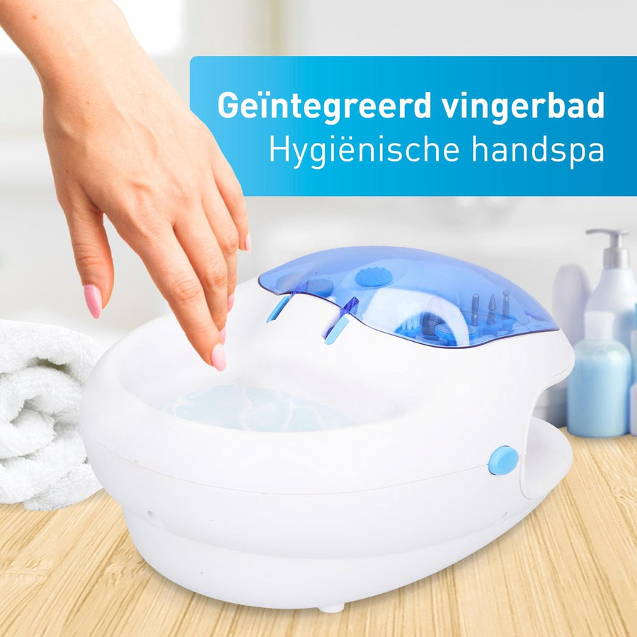 Set voor Manicure en Pedicure - Draadloos - Handspa - Nageldroger - 12 Accessoires - Ariko