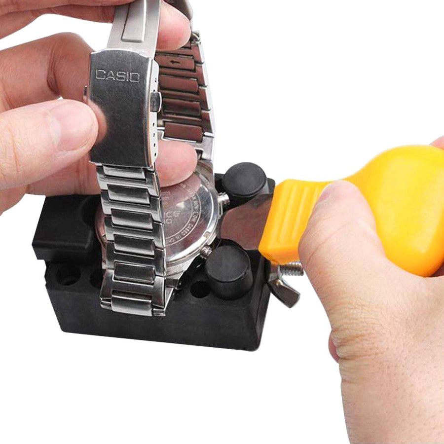 Complete Horlogemaker Gereedschap Set - Horloge Reparatie Set & Schroevendraaier Set - Horlogekast Opener - Horlogeband Inkortset - Ariko