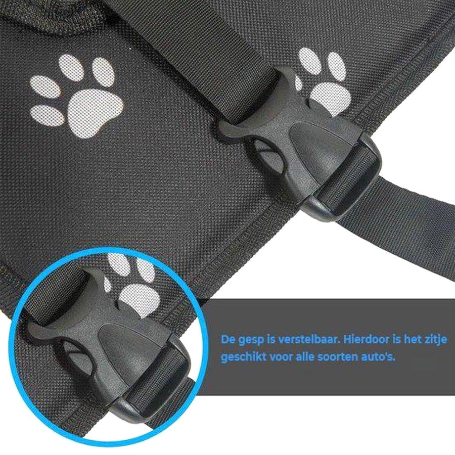 Ariko Autostoel Hond / Kat / Puppy - Opvouwbaar Waterbestendig Honden / Kat zitje - Dieren zitje voor in de auto - Hondenmand - 40 x 40 x 25 cm - Incl Opvouwbaar voerbakje en borstel - Veiligheidsband - Schone auto