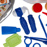 Thumbnail for Ariko Spielzeugwagen Doctor 40 Teile - Blutdruckmessgerät, Schere, Medikamente, Untersuchungsutensilien und vieles mehr - praktischer Koffer mit Rollen