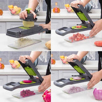 Thumbnail for Luxury Vegetable cutter Multifunctional - Onion cutter - Kitchen convenience - 15-piece set