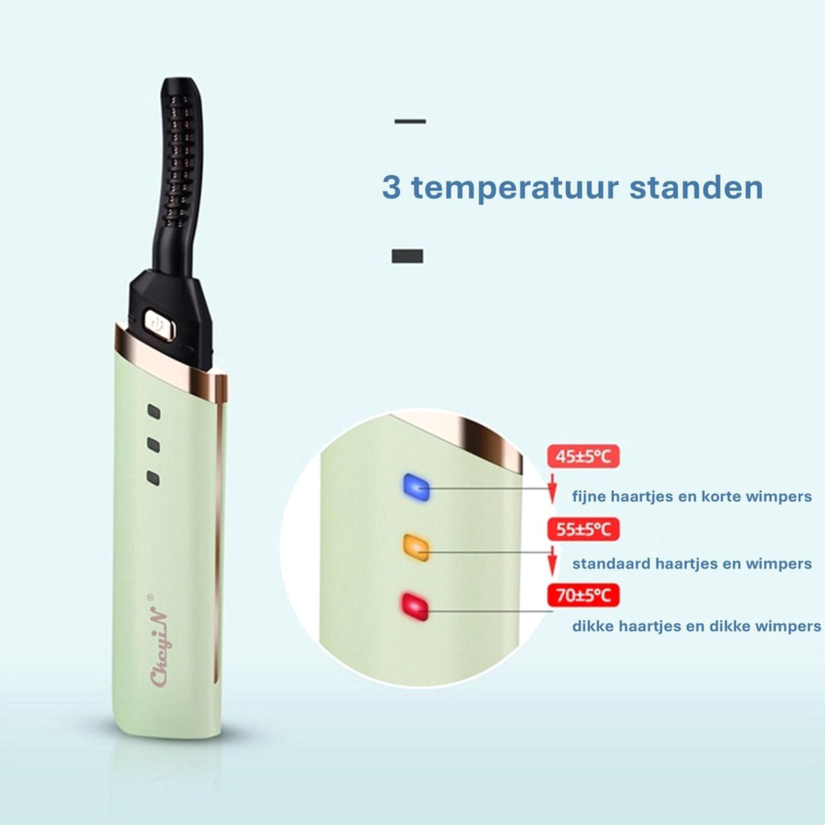 <tc>Ariko</tc> Cheyi_N® Professional Electric Eyelash Curler - Dark Green - Lash Lift - Eyelash Lift - Full Eyelashes - Heated - Rechargeable