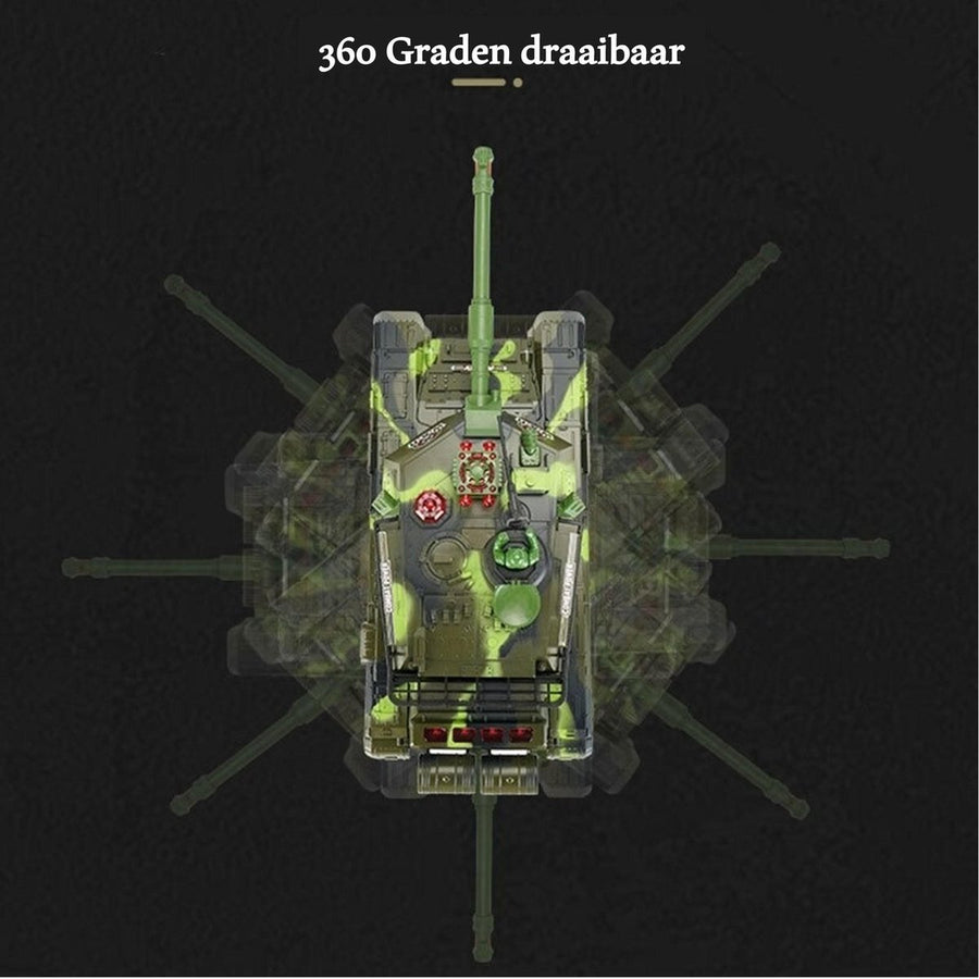 Ariko XXL RC Speelgoed Tank - Groen - Op Afstand bestuurbare Radiografische Tank Met Afstandsbediening - Met Geluid & Licht Effecten - Met Interne Accu - 2.4Gz - Schaal 1:14