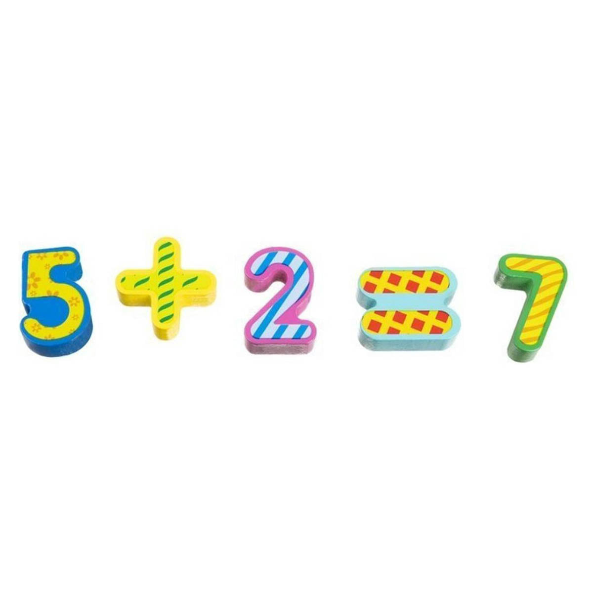 Ariko Educatief Houten 4-in-1 Cijfer en fruit Puzzel + Getallen Rekenpuzzel + Vormenpuzzel + Kleuren – Tellen en stapelen – Early Education Toy