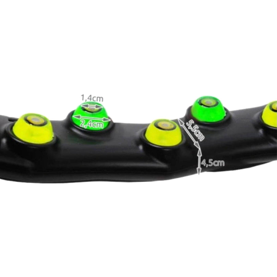 Ariko Fitness Massage Hoelahoep Ø 98cm | met 64 Magnetische balletjes | Waist Trainer | Sport Hula Hoop | Sport hoepel | Vetverbranding | Gymnastiek | Fitness | Groen-geel