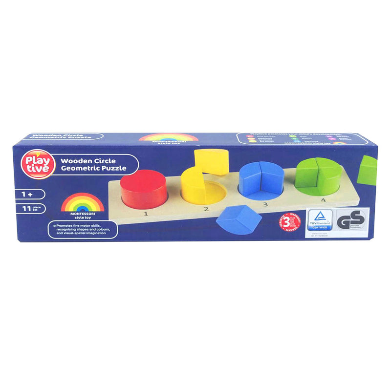 Geometrische Puzzle - Montessori speelgoed - Cirkel vormen - 11 Delig - Ariko