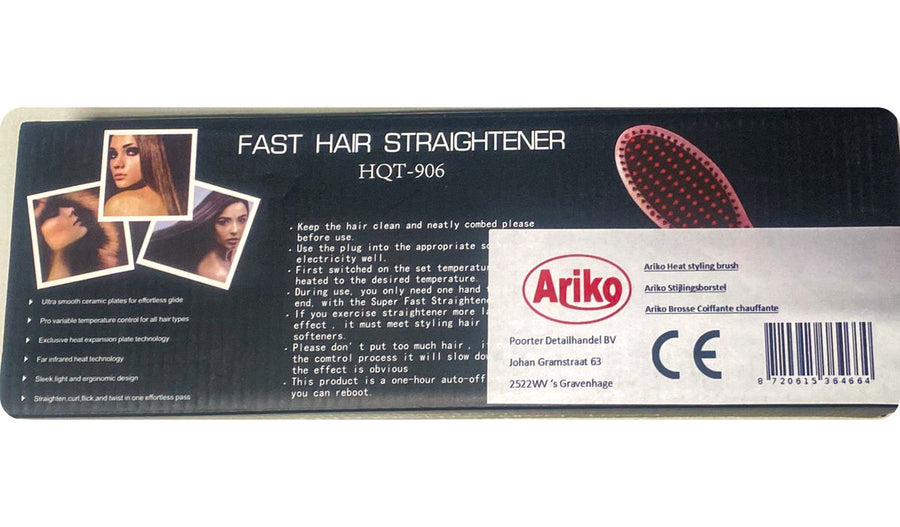 <tc>Ariko</tc> electric straightening brush - Ceramic heat brush - Straightener - Brush - Temperature control