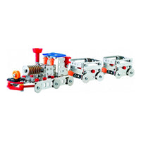 Thumbnail for Ariko Bouwdoos - Metaal Trein met Wagons - bouwspel - constructieset trein met wagon staal zilver 239-delig - Inclusief gereedschap - S.T.E.M. speelgoed - stem-speelgoed