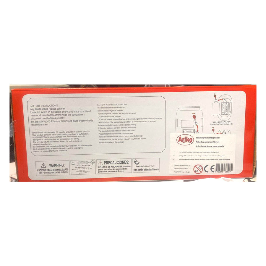 Ariko Supermarkt Speelset - Speelgoed Kinderen - Winkeltje Speelgoed Kinderen - Speelgoed Kassa - Incl Batterijen