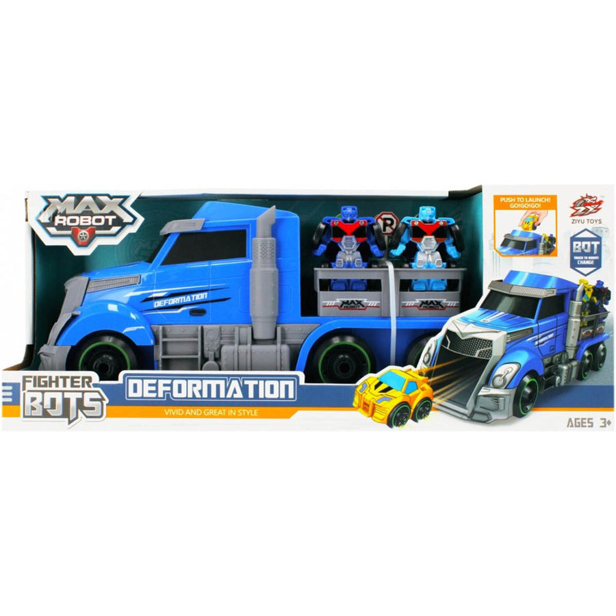 Ariko Truck launcher met 2 stuks robot auto's - inclusief verkeersborden