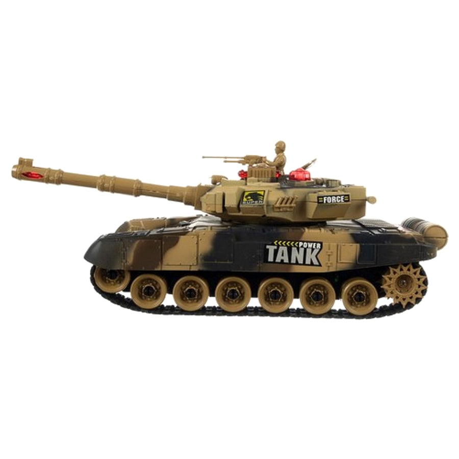 Ariko XXL RC Speelgoed Tank - Beige - Op Afstand bestuurbare Radiografische Tank Met Afstandsbediening - Met Geluid & Licht Effecten - Met Interne Accu - 2.4Gz - Schaal 1:14