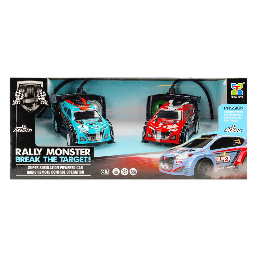 <tc>Ariko</tc> RC Rally cars - two RC cars with remote control - Including 8 x Philips AA batteries
