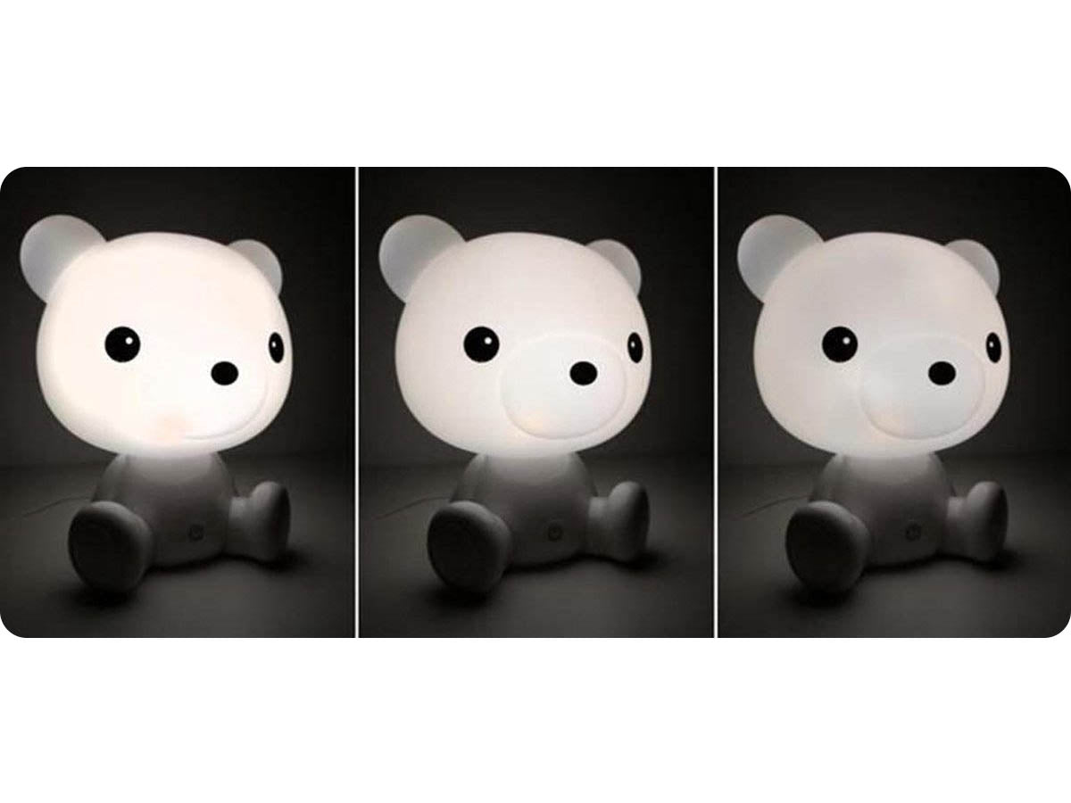 Ariko XL Beer Tafellamp Kinderkamer Babykamer - Nachtlampje - LED Dimbaar - 3 Step Dim - Wit - Teddybeer