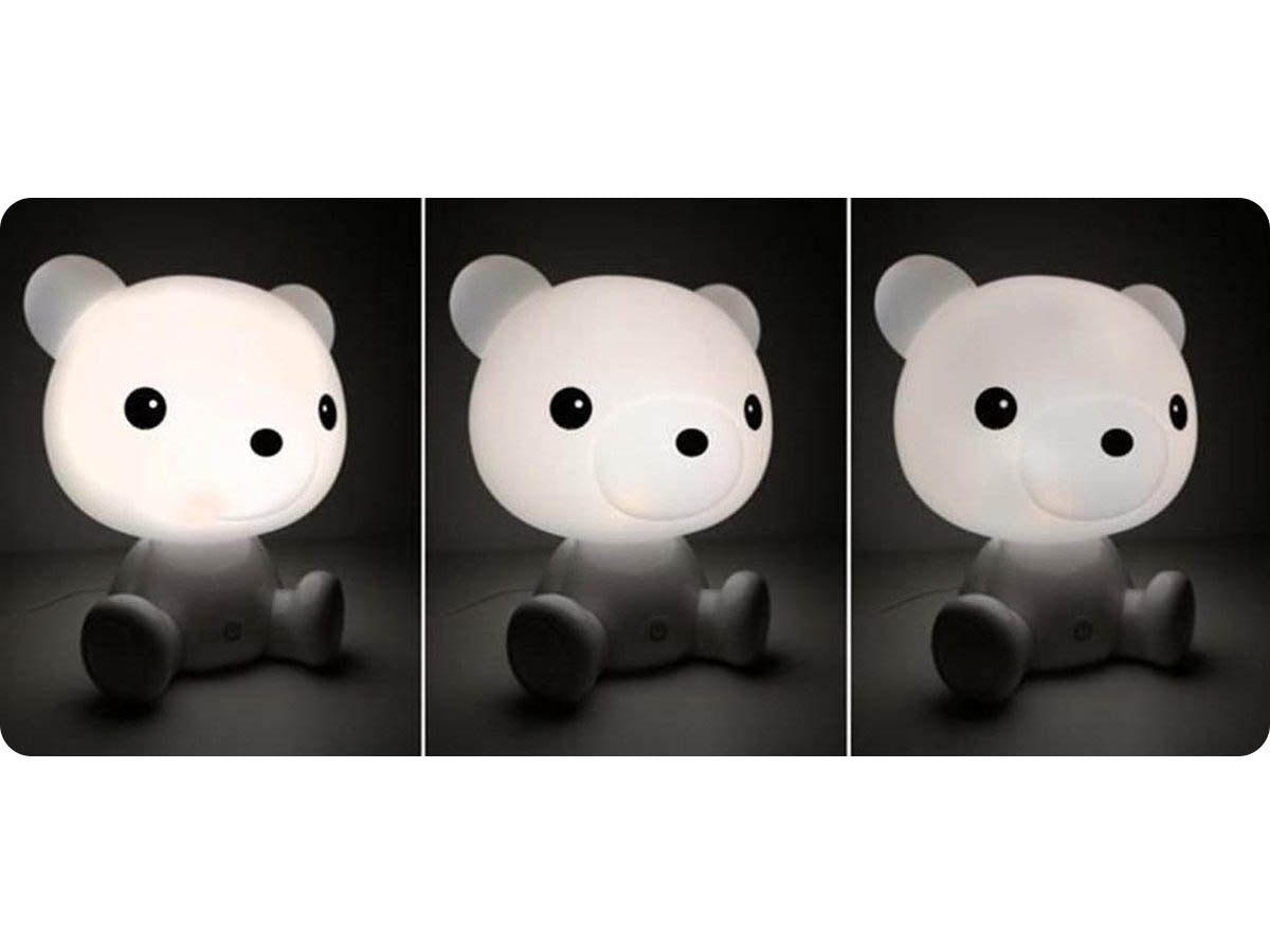 Ariko Lampe de table XL Bear Chambre d'enfant Chambre de bébé - Veilleuse - LED Dimmable - 3 Step Dim - Blanc - Ours en peluche
