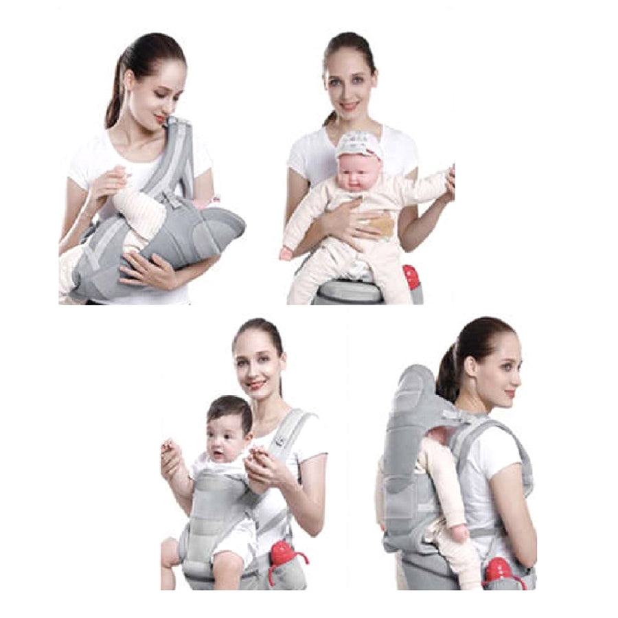 Ariko Ergonomische Draagzak Baby 15 in 1 - Draagzak Tot 25 kg - Baby drager - Baby carrier - Multifunctioneel - Grijs