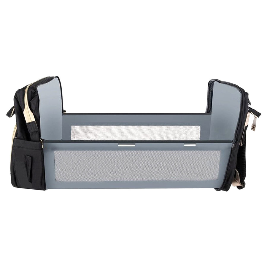 Luiertas Set - Verschoonkussen - Verzorgingstas - Verschoningsmatje - Rugzak - Zwart - (E6612 TN) - Ariko