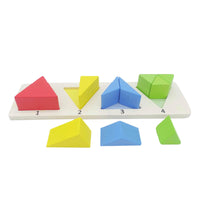 Thumbnail for Geometrische Puzzle - Montessori speelgoed - Driehoek vormen - 11 Delig - Ariko