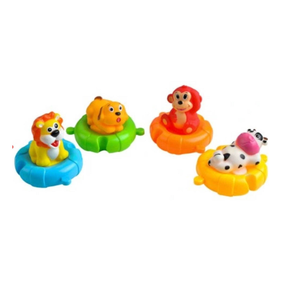 Ariko Badspeelgoed, Losse dieren in reddingsboei - Badeendje - leeuw - koe - aap - hond
